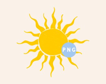 Summer Sunshine PNG Clipart, Sunny Tee Design (Digital Download)