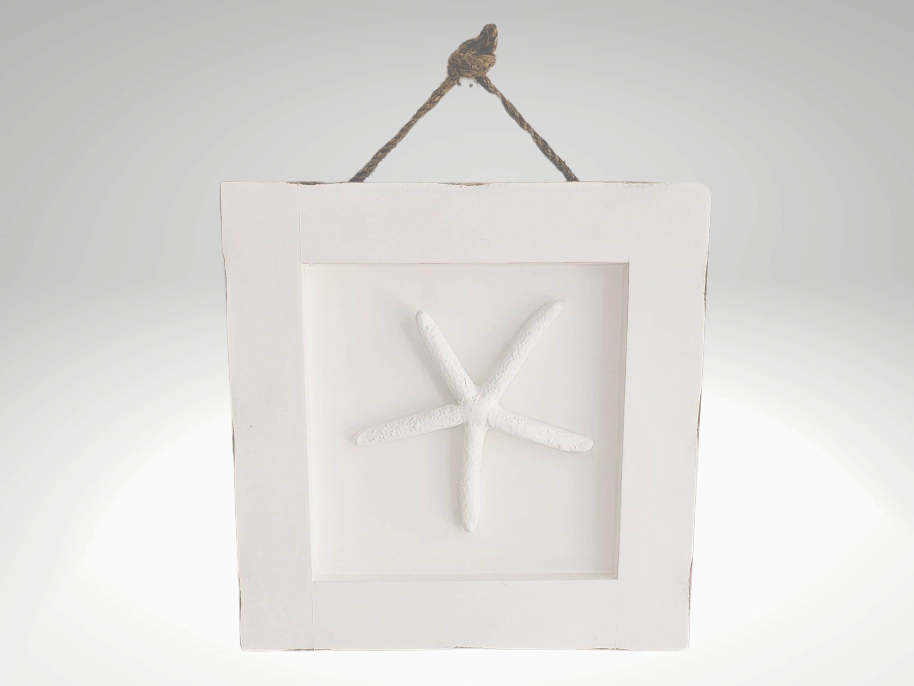 Coastal White Starfish Decor - Beach Inspired Nautical Wall Art for Beach House or Coastal Home Decor