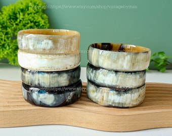 Bracciale in corno di bufalo naturale da 2 cm, braccialetti in vero corno, polsino largo, bracciale in corno, bracciale boho, gioiello in vero corno di bufalo, regalo per lei