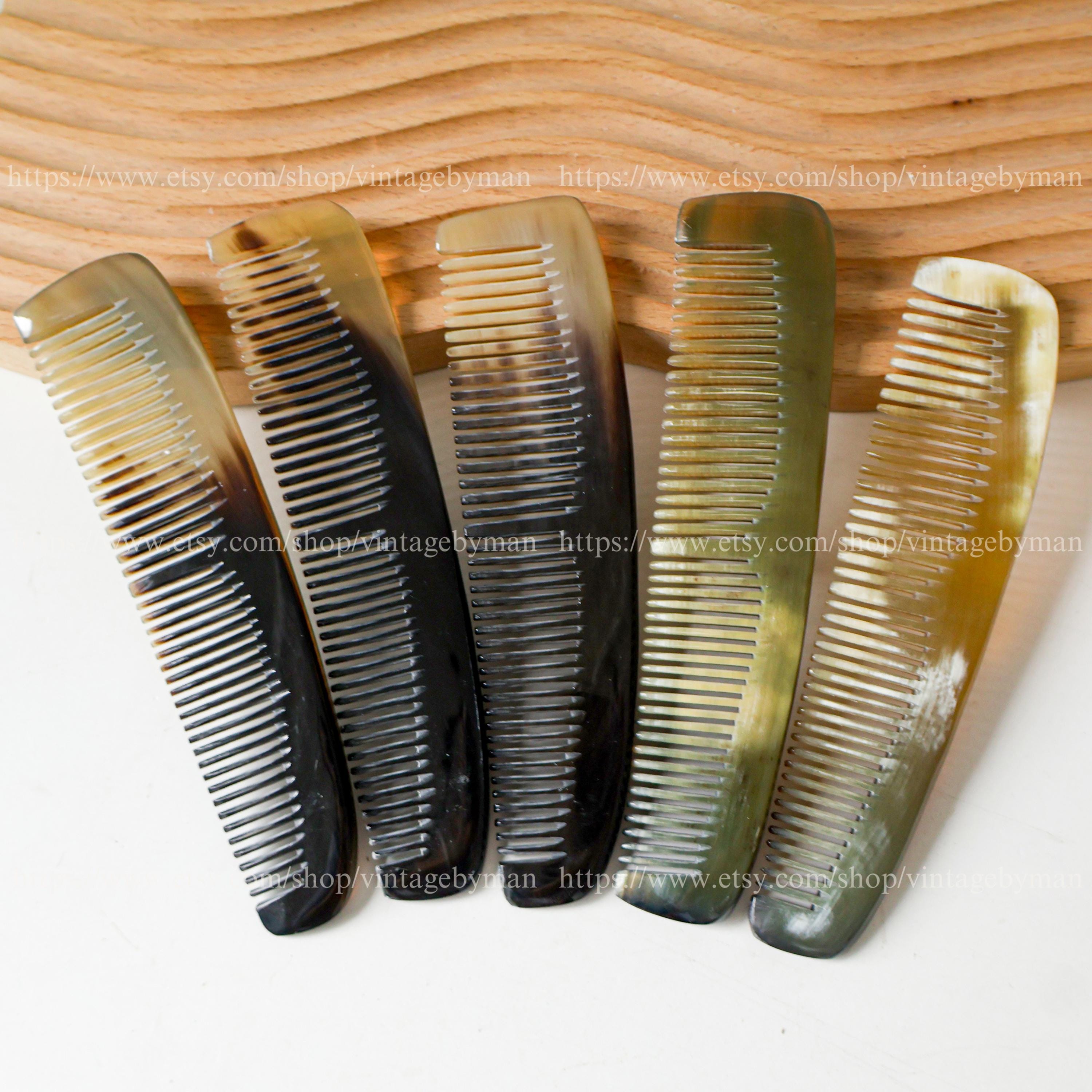 Middle Comb Handmade Genuine Natural Buffalo Horn Comb, Eco-friendly 2 Styles ...