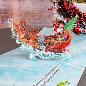 3D pop-upwenskaart kerstman kerstkaart kerstkaart verjaardag bedankkaart pop-up verrassingskaart cadeau voor kerst nieuwjaar