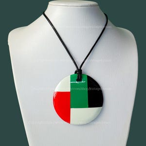 Natural Buffalo Horn Lacquer Necklace, Lacquer Pendant, Celtic Jewelry Necklace, Chunky Necklace, Boho Necklace, Ethnic Necklace N10