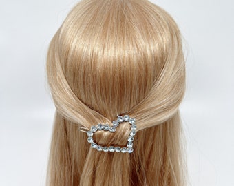 Swarovski Kristalle Haarclip, Herz Haarspange, Haare Schmuck, Haare Accessoire, Hochzeit Haare Pin, Geschenk für Sie, Goldplattierung