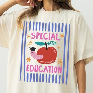 Camiseta cómoda para profesores de educación especial, regalo personalizado para profesores de educación especial, camiseta de educación especial, camiseta personalizada para profesores de educación especial.