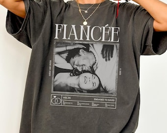 Custom Fiance and Fiancee Shirt, Photo Engagement Comfort Colors Shirt, Future Mr and Mrs, Newly Engaged Gift, Wedding Anniversary Gift