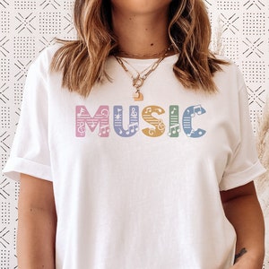 Music Teacher Shirt, Music Education T-shirt, Music Teacher Gift, Musician Gifts, Music Notes Shirt, Teacher Appreciation, Music Choir Shirt