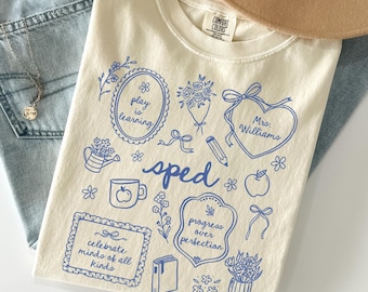 Personalized SPED Teacher Comfort Colors Shirt for Special Education Team