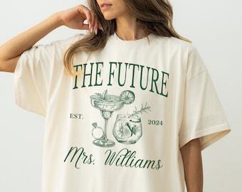 Future Mrs Shirt, Custom Bride Gift, Bride to Be Shirt, Newly Engaged Gift For Her, Personalized Engagement Shirt, Fiancee Comfort Colors