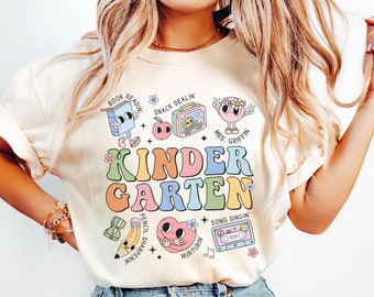 Custom Kindergarten Teacher Comfort Colors® Shirt, Personalized Kindergarten Teacher Gift, First Day of School for Teachers, Teacher Name