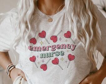 Emergency Nurse Valentines Day Shirt, Valentines ER Nurse, Emergency Department Tshirt, Emergency Room Nurse Gift, Nurse Valentines Shirt
