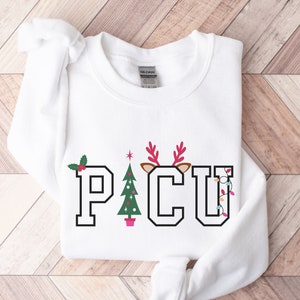 PICU Nurse Christmas Sweatshirt, Pediatric Intensive Care Unit Nurse, Pediatric ICU Shirt, PICU Nurse Christmas Gift, Picu Team Xmas Shirt