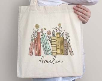 Library Tote Bag, Books Tote Bag, Custom Bookish Bag, Book Lovers Gifts, Reader Tote Bag, Librarian Gifts, Library Book Bag, English Teacher