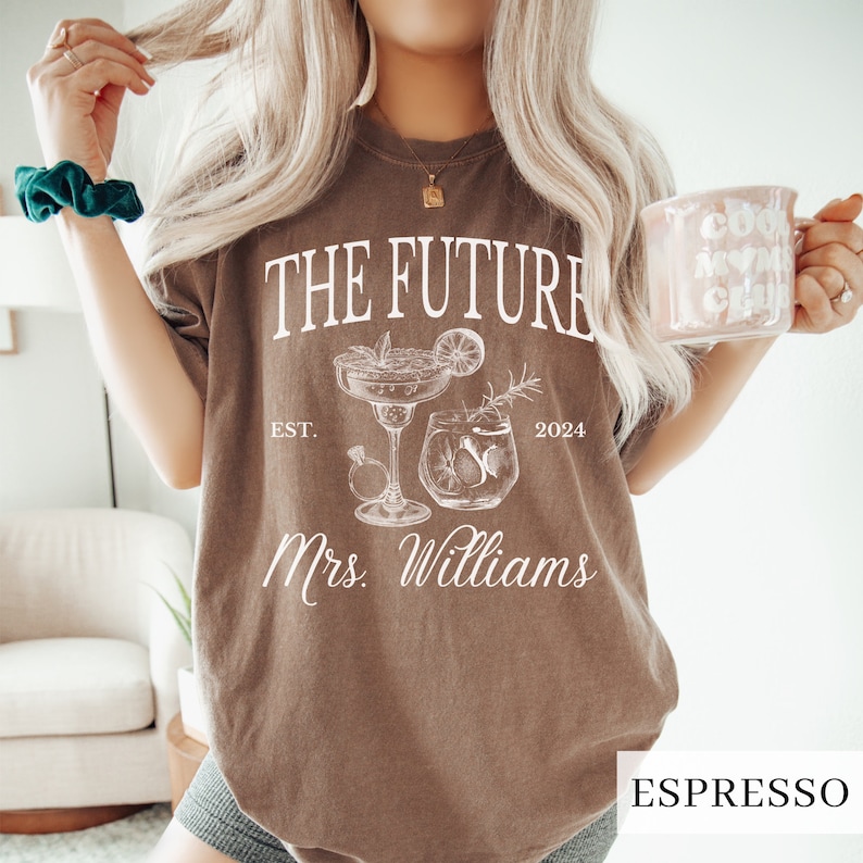 Future Mrs Shirt, Custom Bride Gift, Bride to Be Shirt, Newly Engaged Gift For Her, Personalized Engagement Shirt, Fiancee Comfort Colors