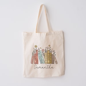 Library Tote Bag, Books Tote Bag, Custom Bookish Bag, Book Lovers Gifts, Reader Tote Bag, Librarian Gifts, Library Book Bag, English Teacher