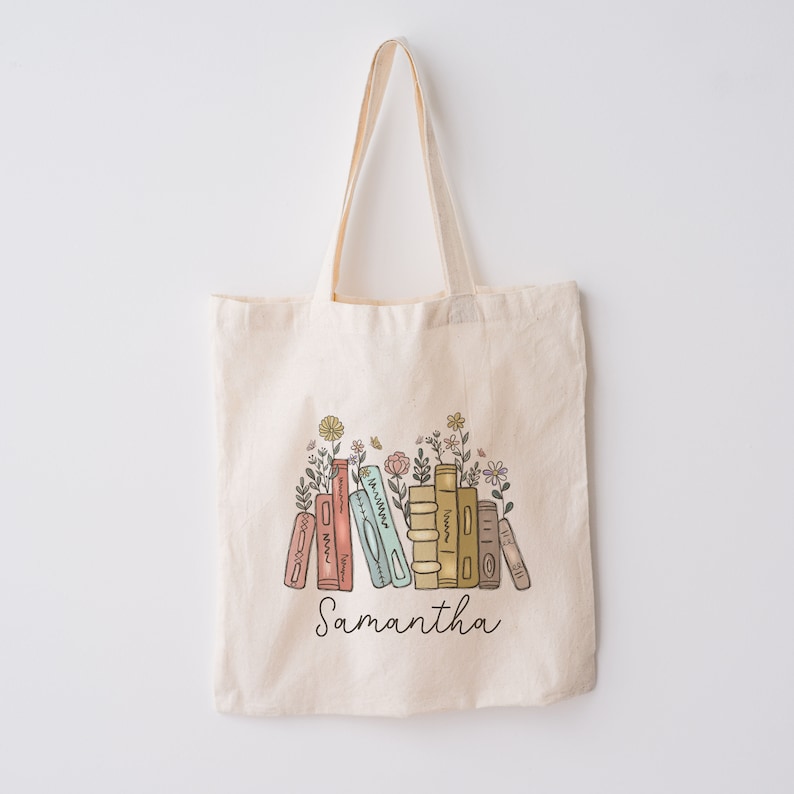 Library Tote Bag, Books Tote Bag, Custom Bookish Bag, Book Lovers Gifts, Reader Tote Bag, Librarian Gifts, Library Book Bag, English Teacher