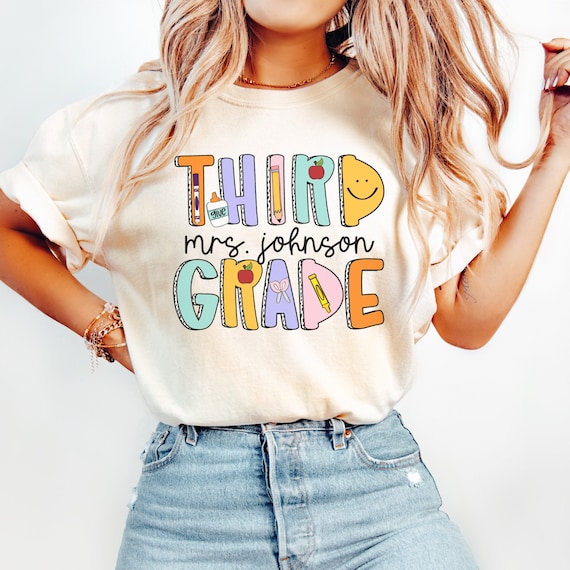 Third Grade Teacher T-Shirt First Day School 3rd Grade Crew Third Grade Teacher T-Shirt First Day School 3rd Grade Crew
