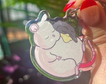 Sleeping Mouse Keychain
