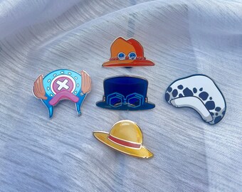One Piece Hats Enamel Pins