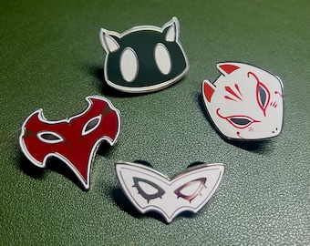 Persona Mask Enamel Pins