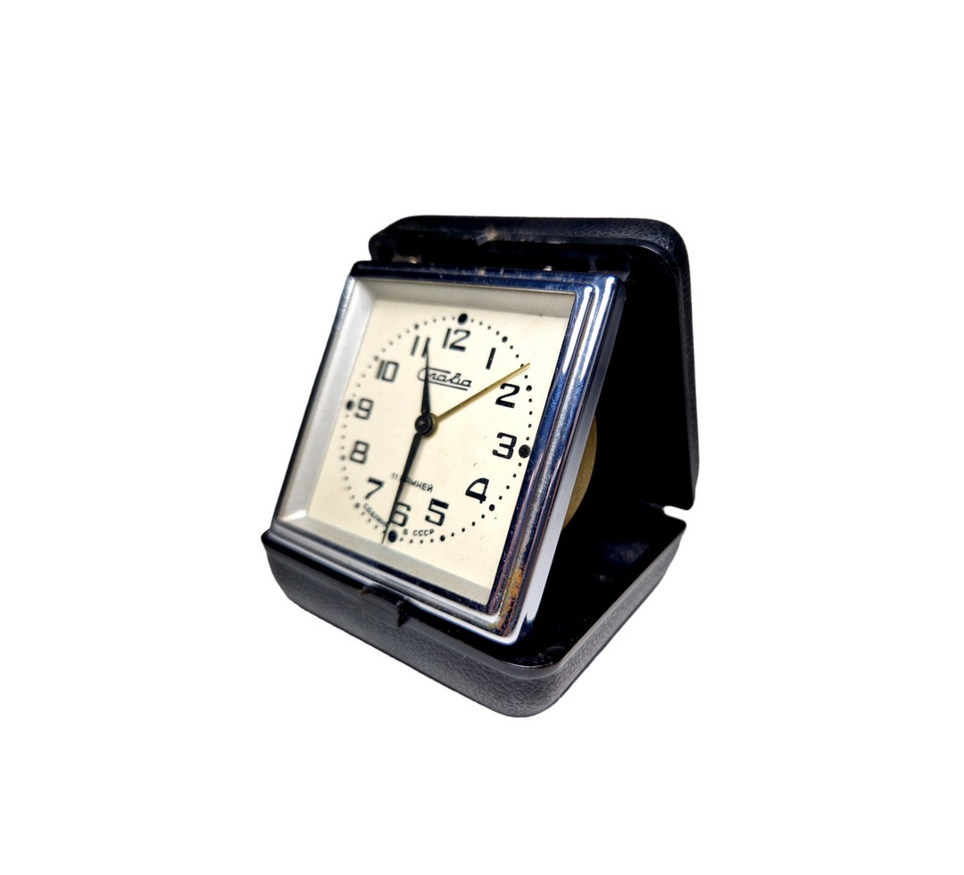 Vintage Wecker, alte Schreibtischuhr UdSSR, Vintage SLAVA