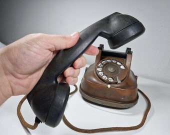 １９５０年代　ベルギー製　RTT　５６B　小型で可愛い　電話機　アンティーク 1950年代 ベルギー製 RTT 56B 小型で可愛い 電話機