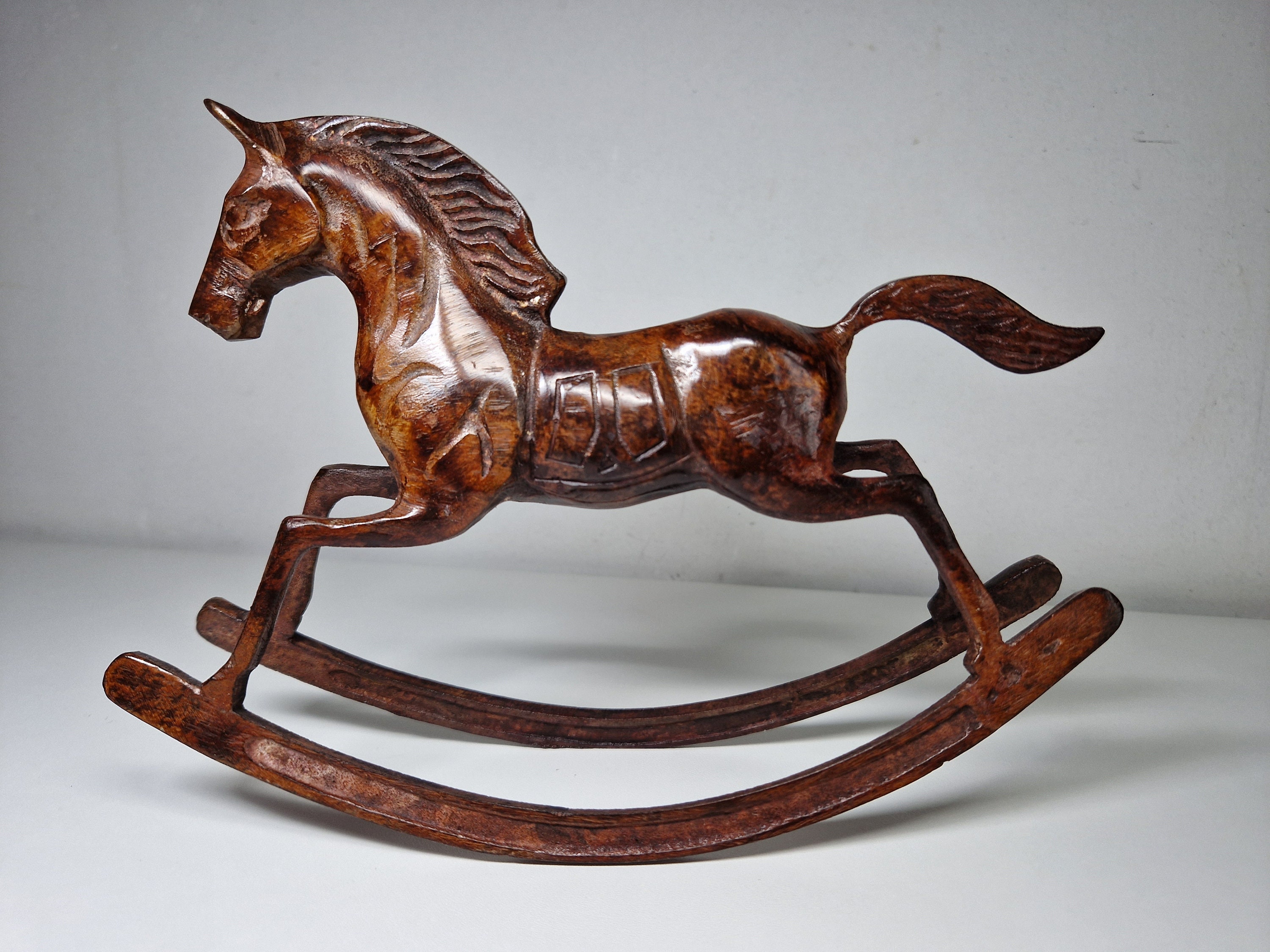 Miniature Metal Rocking Horse, Rocking Horse Decor, Rocking Horse Toy ...