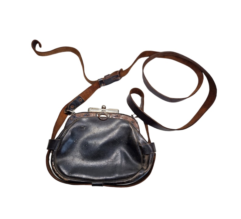 Antique Train Conductor's Bag, Rare and Collectable Leather Bag, Made