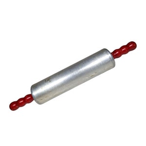 Made in Germany Vintage dough roller, Aluminium metal dough roller, Kaiser Made In Germany Aluminium Rolling Pin Wooden Handles