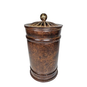 Vintage metalen container met deksel, Rustiek keukendecor, opslagcontainer, bus, Boerderij