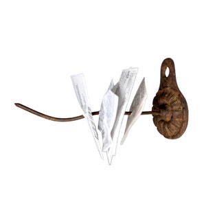 Old Office supply, antique steel needle, spike file, note Spike, Note Needle. For a short term storage of vouchers, receipts.