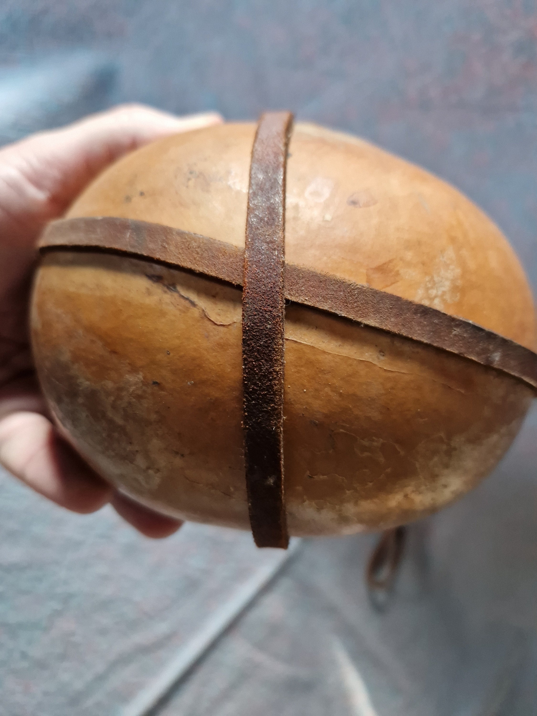 Vintage Gourd Canteen With Leather Strap Gourd Water Bottle Etsy