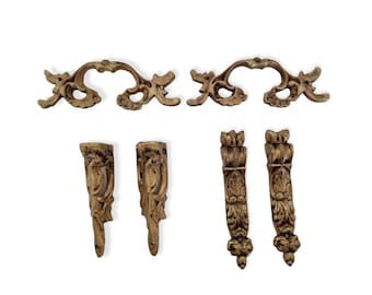 Antique furniture brass hardware, decorative piece of brass furniture hardware, beautiful brass ornaments for furniture