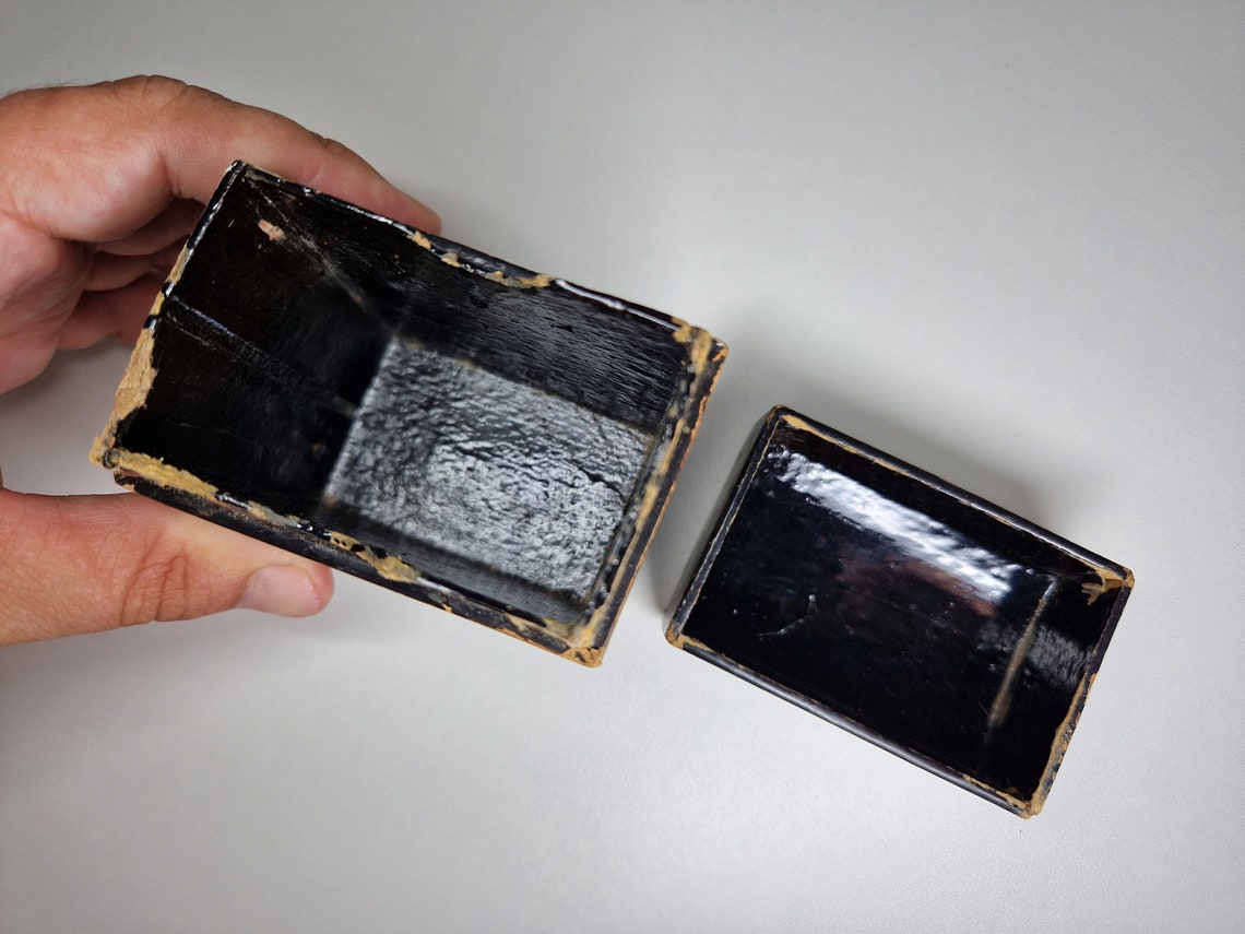 Antique Japanese Cardboard Box Vintage Cardboard Box With Etsy