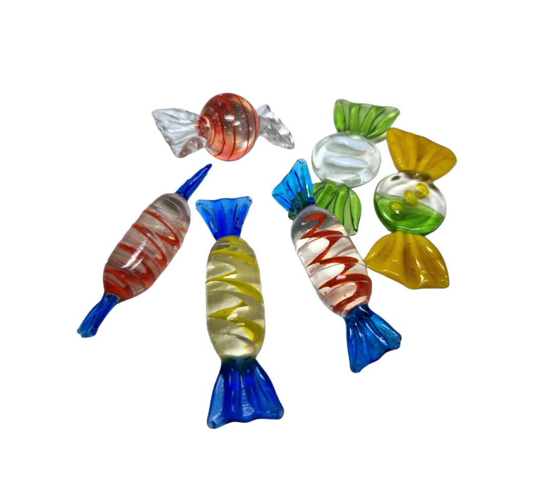 Vintage Glass Candies Vintage Murano Art Glass Candy Set of Etsy
