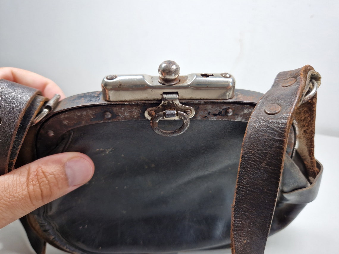 Antique Train Conductor's Bag, Rare and Collectable Leather Bag, Made