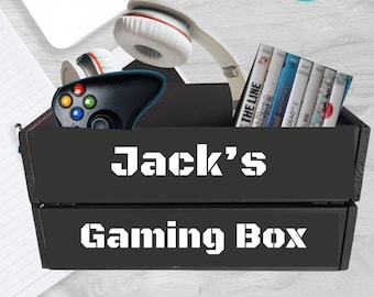 Personalised gaming crate for him, snack crate, snack box, christmas gift, birthday crate, dad gift, daddy gift, any wording daddy gift