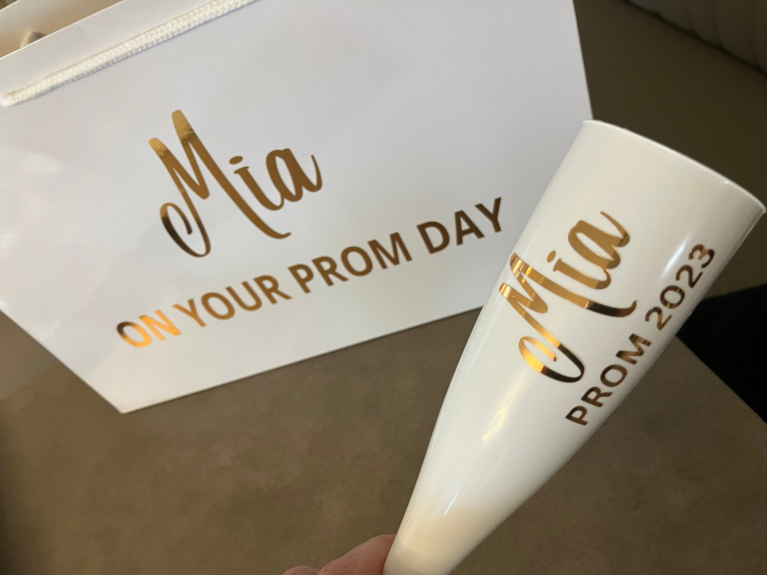 Personalised Prom Flutes Prom Gift Bag Champagne Flute Prom Etsy UK