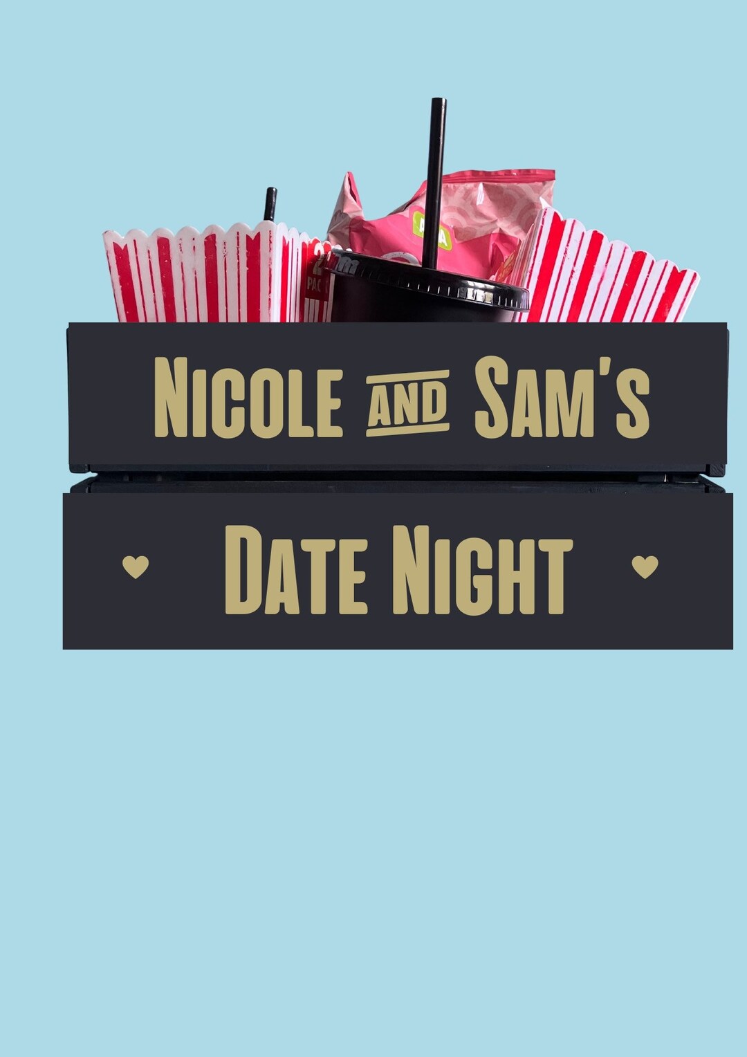 Personalised Date Night Crate for Couples Snack Crate Date Etsy UK
