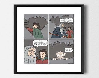 Lord of the Rings Parody Comic - Print 20x20cm