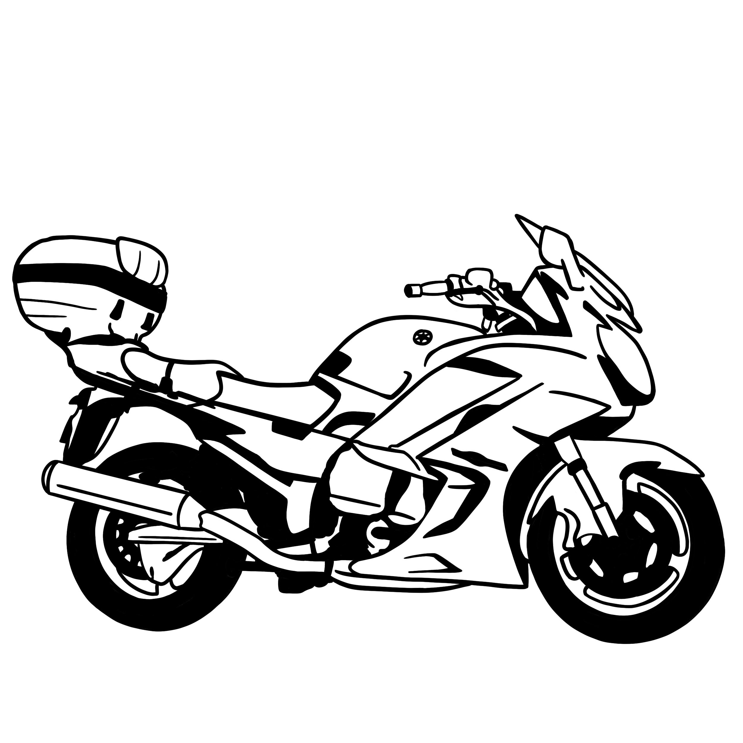 Yamaha FJR Road Motor Bike Illustration | Digital Download W