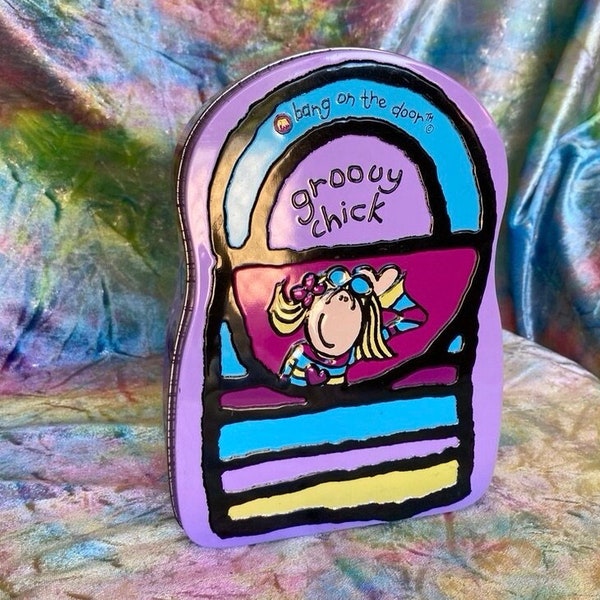 Bang on the Door Groovy Chick - Marshmallow Candy Tin - Vintage 90s / 00s / y2k