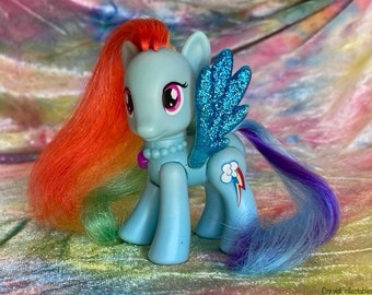 G4 My Little Pony Brushable - Rainbow Dash - Magic Motion - L'amitié est magique - Hasbro MLP Toy *Défauts*