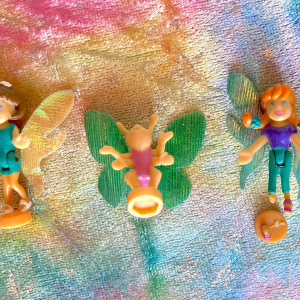 Polly Pocket Replacement Miniature Figures - Fairy Flying School Playset - **One Damaged** - Vintage 00s - Bluebird Mattel Toys