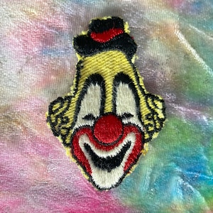 Vintage Circus Clown Sew On Patch - &#39;Trim Me&#39; Brand - Clowncore, Kidcore