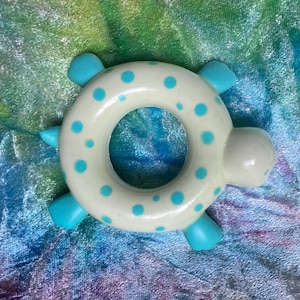 G1 My Little Pony - Turtle Float Accessory for Baby Sea Pony 'Splasher' - Vintage 80s Hasbro *Flaws*