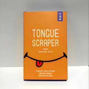 Stainless Steel Tongue Scraper | Pack of 2 | Travel Cases Included