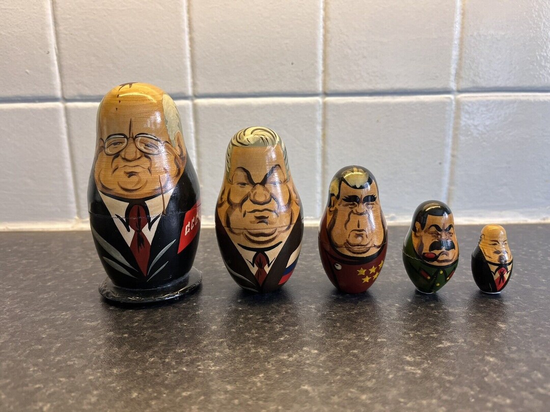 Vintage Russian President Nesting Doll Babushka Matryoshka Etsy