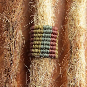 Wald Dreadperle Handgemachte Makramee Dreadperle Minimalistisch Dreadlockperle Dreadlock manschette Waldfarben Dreadperle Einfacher Dreadschmuck