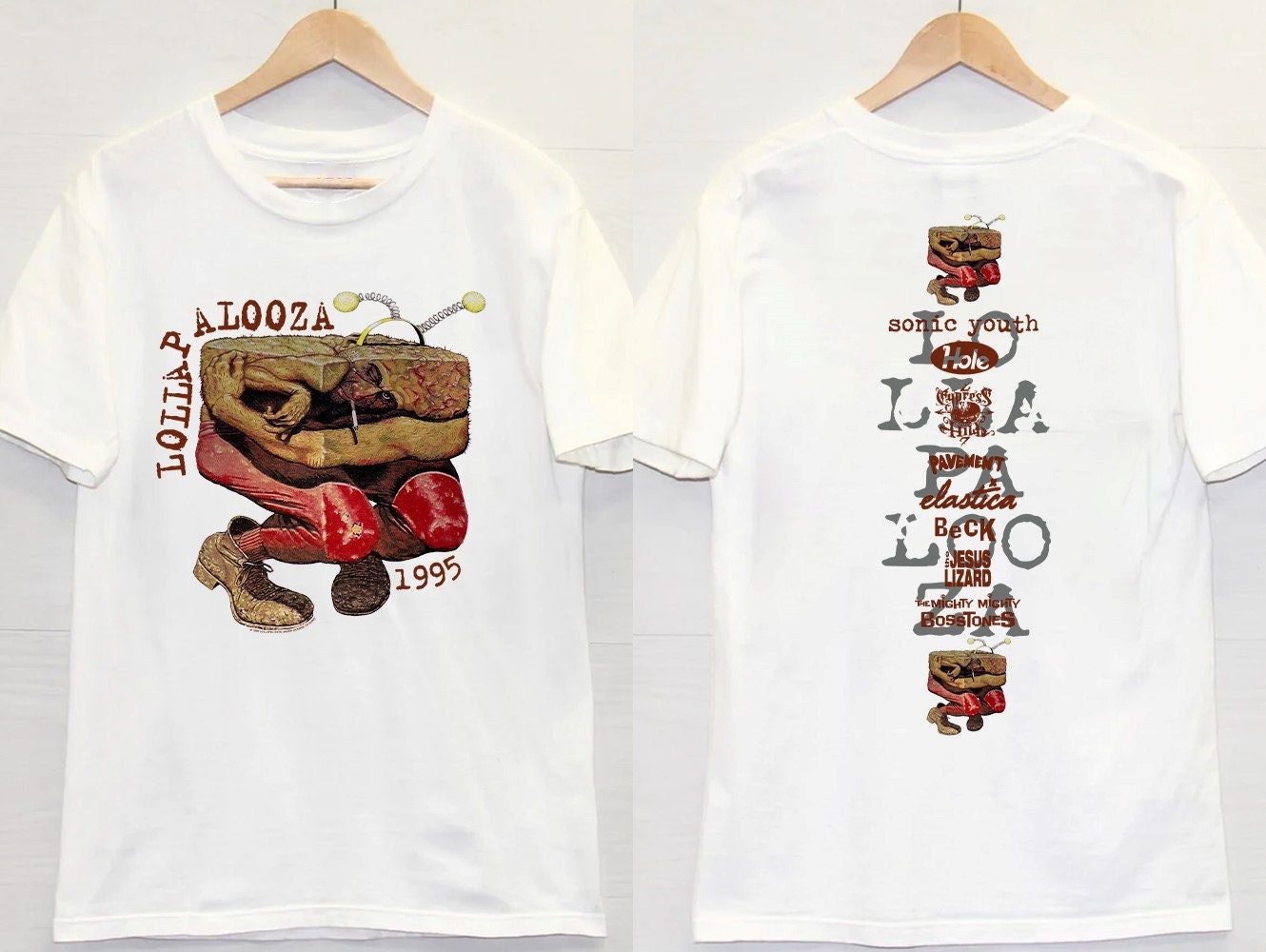 Discover Vintage Lollapalooza Festival Concert 1995 T-Shirt, Lollapalooza 1995 T-Shirt