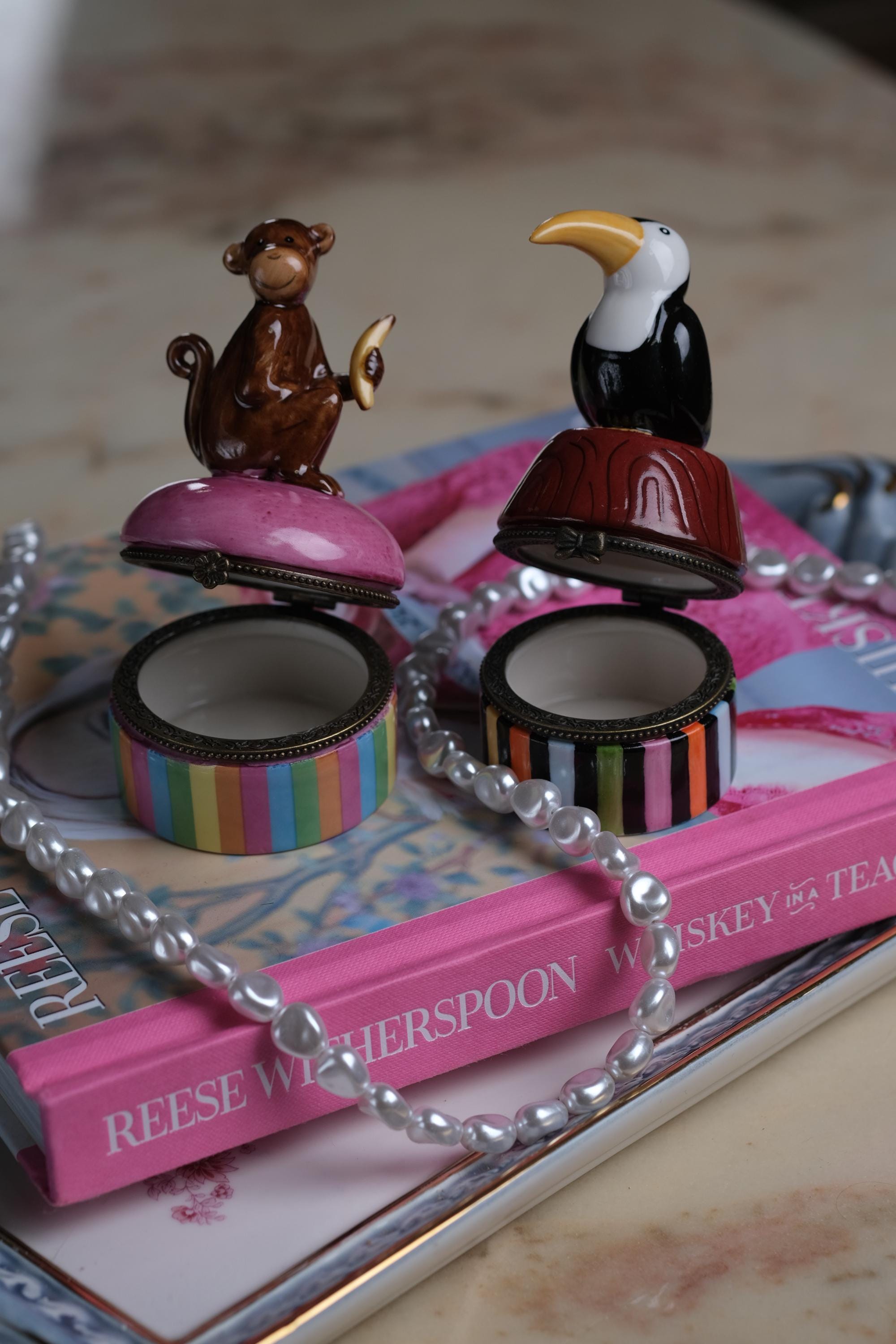 Set of 2 Villeroy & Boch Funny Zoo Trinket Jewellery Boxes X 2